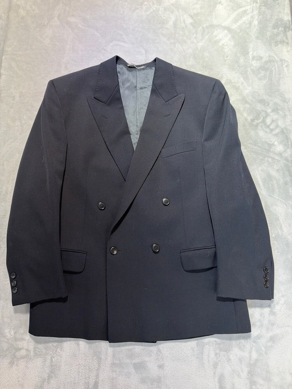 Vintage Pierre Cardin Double Breasted Blazer Jacket 50 EU 40 US Wool Peak Lapel